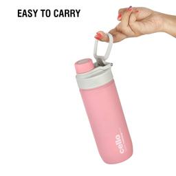Cello Pop Vacuum Insulated Flask | Hot and Cold Water Bottle | Double Walled Sports Bottle for Travel, Home, Office, School | 600ml, Pink