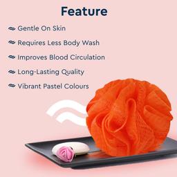 Back Scrubber for Shower ,Bath Body Brush & Kai, Bath Shower Loofah Sponge, Pouf Body Scrubber.