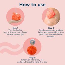 Back Scrubber for Shower ,Bath Body Brush & Kai, Bath Shower Loofah Sponge, Pouf Body Scrubber.