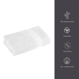 100% Cotton Bath Towel Pack of 2 , Large Size , Super Soft , Swimming & Bathing , White