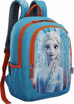 Skybags Polyester Printed Pattern Frozen Champ 01 Backpack (Blue, Small)