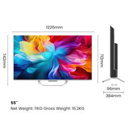 Haier 139 cm (55) S800 Series 4K Ultra HD Smart QLED Google TV 55S800QT-P (Grey)