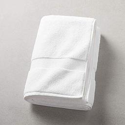 100% Cotton Large Full Size White Bath Towels , Super Soft Absorbent Antibacterial, 550 GSM, Full Large Size (Pack of 1)