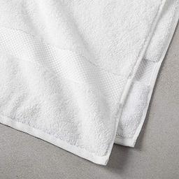100% Cotton Large Full Size White Bath Towels , Super Soft Absorbent Antibacterial, 550 GSM, Full Large Size (Pack of 1)