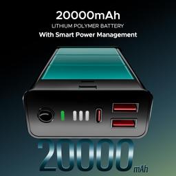 boAt Newly Launched Pocket Energyshroom PB400 Pro 20000mAh | Compact Power Bank w/Type-C Input (2-Way Port), 3X Output Ports,2-Way 22.5W Fast Charging, Pass-Through Charging(Emerald Green)