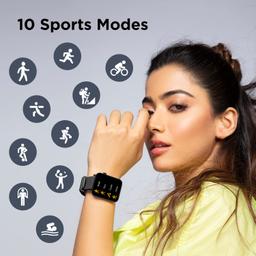 boAt Wave Lite Smart Watch w/ 1.69" (4.2 cm) HD Display, Sleek Metal Body, HR & SpO2 Level Monitor, 140+ Watch Faces, Activity Tracker, Multiple Sports Modes, IP68 & 7 Days Battery Life(Active Black)