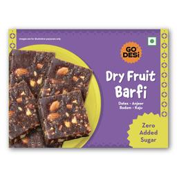 GO DESi - Dry Fruits Barfi | Dates Bar | Anjeer | Khajoor | Nuts | Indian Mithai | Sweets Gift Pack | No Added Sugar | 200 grams