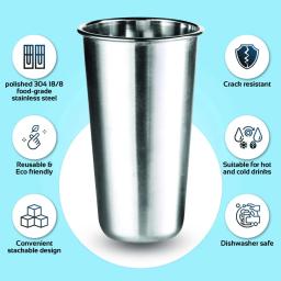 Signoraware Jumbo Stainless Tumbler Steel, 450ml