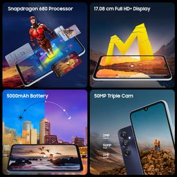 Samsung Galaxy M14 4G (Arctic Blue,4GB,64GB) | 50MP Triple Cam | 5000mAh Battery | Snapdragon 680 Processor | 2 Gen. OS Upgrade & 4 Year Security Update | 8GB RAM with RAM Plus | Without Charger