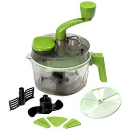 Pigeon by Stovekraft Tornado Turbo Manual Chopper 1.5 L Used for Chopping, Atta Kneader, Slicing, Shredding and Whipping - Green, Large