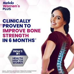 Horlicks Women's Plus Caramel Nutrition Drink 400 G Refill Pack, Nutrition For Strong Bones With 100% Daily Calcium & Vitamin D - No Added Sugar - Powder