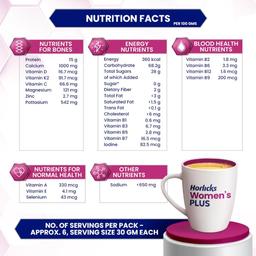 Horlicks Women's Plus Caramel Nutrition Drink 400 G Refill Pack, Nutrition For Strong Bones With 100% Daily Calcium & Vitamin D - No Added Sugar - Powder