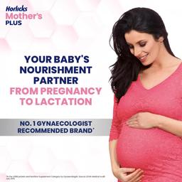 Horlicks Mother's Plus Vanilla 200g Refill, No Added Sugar | Protein Powder for Pregnancy, Breastfeeding | with DHA for Brain Development