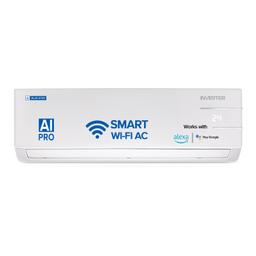 Blue Star 1.5 Ton 3 Star, 60 Months Warranty, Wi-Fi Smart Inverter Split AC (Copper, 5 in 1 Convertible Cooling, 4-Way Swing, Turbo Cool, Voice Command, IC318YNUS, White)