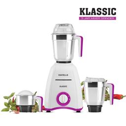 Havells Klassic 750 watts 3 Jar Mixer Grinder with 304 SS Blades,& Lock Mechanism