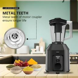 Havells Hexo Plus 1100 watts 4 Jar Mixer Grinder I 2.5 Kg Double Ball Bearing Copper Motor & Polycarbonate Jar, Lids with Lock