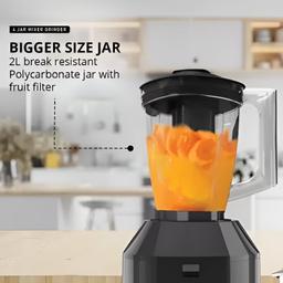 Havells Hexo Plus 1100 watts 4 Jar Mixer Grinder I 2.5 Kg Double Ball Bearing Copper Motor & Polycarbonate Jar, Lids with Lock