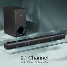 boAt Aavante Bar Mystiq Soundbar with 100W RMS Signature Sound, 2.1