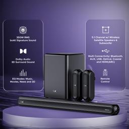 boAt Aavante Bar 3200D Soundbar with Dolby Audio,350W RMS Signature Sound,5.1 Channel,3D Surround Sound,