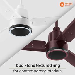 Orient Electric 1200 mm Zeno BLDC | BLDC energy saving ceiling fan with Remote |BEE 5-star rated | Saves up to 50% on electricity bills Orient | Brown,