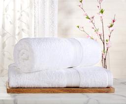 Ex- 100% Cotton Pack of 2  Bath Towel,Large Size (White)