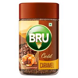 Bru Gold Caramel 100gram | Flavoured Instant Coffee | Flavourful Twist to Your Everyday Coffee | Made with Freeze-Dried Coffee | Makes 80 cups |Powder|Bottle