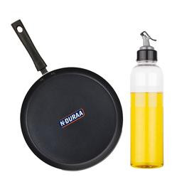 N-Duraa Non-Stick Concave Tawa 250mm with oil dispenser combo