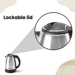 GREENCHEF Automatic Stainless Steel Electric Kettle (Silver Black,1.5L),600 Watts,1.5 Liter With Copper Bottle, 900ml,Combo