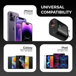 IVON Metal Head Bluetooth in-Ear Neckband with Quick Charge IV - BT 105 With IVON 20W PD + 3.4A USB Wall Charger Adapter Combo