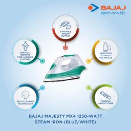 Bajaj Majesty MX4 1250-Watt Steam Iron (Blue/White)