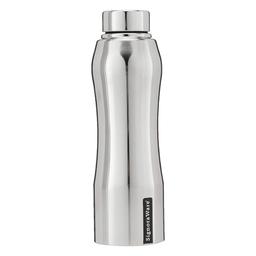 SignoraWare Lock 'N' Store Square 520ml and Signoraware Stainless Steel Fridge Water Bottle Matte Finish, 750ml/30mm, Silver