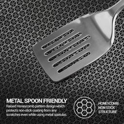 N-Duraa Heavy Thickness Triply Stainless Steel Honey combo Fry Pan 240mm Fry Pan with Glass Lid & Triply 3 Bonded Layer