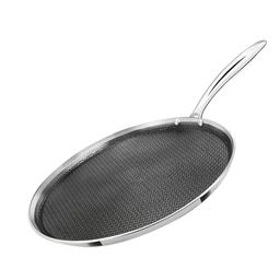 N-Duraa Triply Stainless Steel Honey Comb Set of 7 with Glass Lid (Fry Pan 220 MM + Fry Pan 240  + Kadai 220 MM + Kadi 240mm + Kadi 260mm  + Concave tawa 250mm  + Dosa Tawa 290mm )