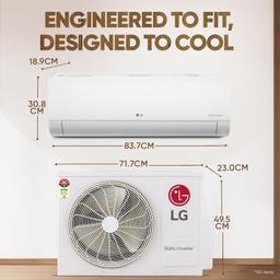 LG 1.5 Ton 3 Star DUAL Inverter Split AC (Copper, AI Convertible 6-in-1, VIRAAT Mode, Diet Mode+, Faster Cooling & Energy Saving, HD Filter with Anti-Virus Protection, US-Q18JNXE, White)