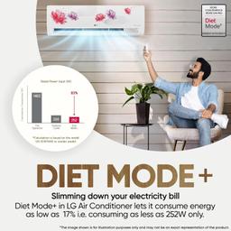 LG 1.5 Ton 5 Star, Wi-Fi, Energy Manager+, DUAL Inverter Split AC (Copper, AI+ Convertible 6-in-1, Diet Mode+, 4 Way Swing, HD Filter with Anti-Virus Protection, US-Q19FWZE, White Floral)