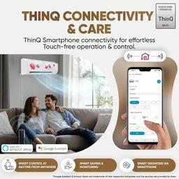 LG 1.5 Ton 5 Star, Wi-Fi, Energy Manager+, DUAL Inverter Split AC (Copper, AI+ Convertible 6-in-1, Diet Mode+, 4 Way Swing, HD Filter with Anti-Virus Protection, US-Q19FWZE, White Floral)