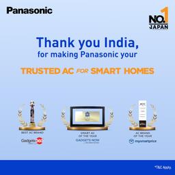 Panasonic 1.5 Ton 4 Star Premium Wi-Fi Inverter Smart Split AC (Matter Enabled, Higher Airflow, Copper Condenser, 7in1 Convertible, True AI, 4-Way, PM 0.1 Filter, CS/CU-NU18AKY4WX, White)