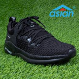 Asian Brand Men's Creta-12 Laced Sports Shoes (F.Black)