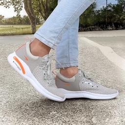 ASIAN Men's Creta-12 Men's Running Shoes with Breathable Knitted Upper | Gym,Training, Running Shoes for Men's & Boy's (gray)