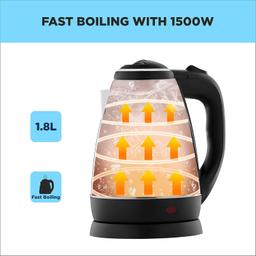 Butterfly EKN 1.5 Litre Stainless Steel Electric Kettle | 1500 W | 360° Swivel Power Base | Auto Shut Off | For Hot Water, Tea, Coffee, Noodles | Dry Boil Protection |