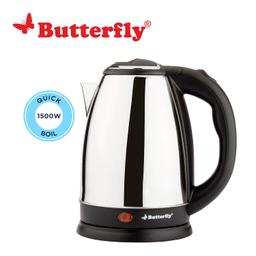 Butterfly EKN 1.5 Litre Stainless Steel Electric Kettle | 1500 W | 360° Swivel Power Base | Auto Shut Off | For Hot Water, Tea, Coffee, Noodles | Dry Boil Protection |