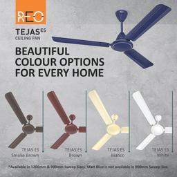 Havells 1200mm Tejas ES Ceiling Fan | High Speed, High Air Delivery | Strong & Powerful Copper motor, Air Delivery: 218 m³/min, RPM: 370, (Matte Blue)