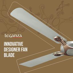 Havells 1200mm Leganza ES 4B Ceiling Fan | Best fan in 4 Blade, Premium Finish Decorative Fan, High Air Delivery | Energy Saving, 100% Pure Copper Motor,(Bronze Gold)