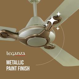 Havells 1200mm Leganza ES 4B Ceiling Fan | Best fan in 4 Blade, Premium Finish Decorative Fan, High Air Delivery | Energy Saving, 100% Pure Copper Motor,(Bronze Gold)