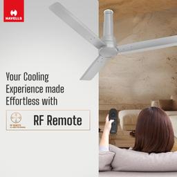 Havells 1200mm Elio BLDC Ceiling Fan | Remote Controlled, High Air Delivery Fan | 5 Star Rated, Upto 60% Energy Saving,(Grey)