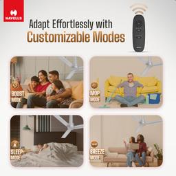 Havells 1200mm Elio BLDC Ceiling Fan | Remote Controlled, High Air Delivery Fan | 5 Star Rated, Upto 60% Energy Saving,(Grey)