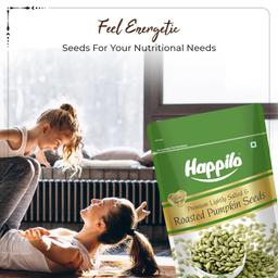 Happilo Premium Roasted Pumpkin Seeds for Eating 200g, Lightly Salted for Healthy Diet, Immunity Booster and Fiber Rich Superfood