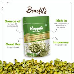 Happilo Premium Roasted Pumpkin Seeds for Eating 200g, Lightly Salted for Healthy Diet, Immunity Booster and Fiber Rich Superfood