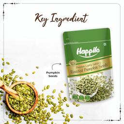 Happilo Premium Roasted Pumpkin Seeds for Eating 200g, Lightly Salted for Healthy Diet, Immunity Booster and Fiber Rich Superfood