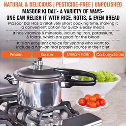 Safe Harvest Pesticide-Free Unpolished Red Masoor Dal 500g (Pack of 2)